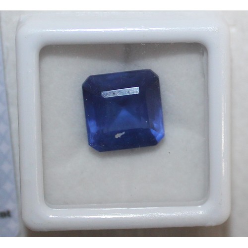 405 - 2 x GEMOLOGICAL INSTITUTE OF LABORATORY NATURAL TANZANITE & NATURAL RUBY With Original Laboratory Ce... 