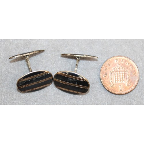 452 - Vintage Silver Cufflinks In A Box