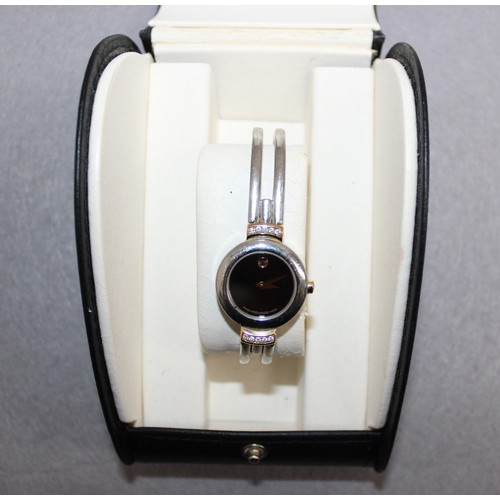 568 - MOVADO Swiss Made Water Resistant Two Tone Stainless Steel Watch Boxed Untested