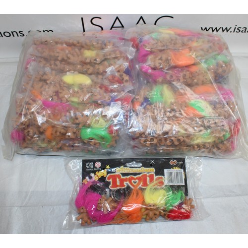 659 - Large Quantity Of Millennium TROLLS Key Rings In Individual Bags