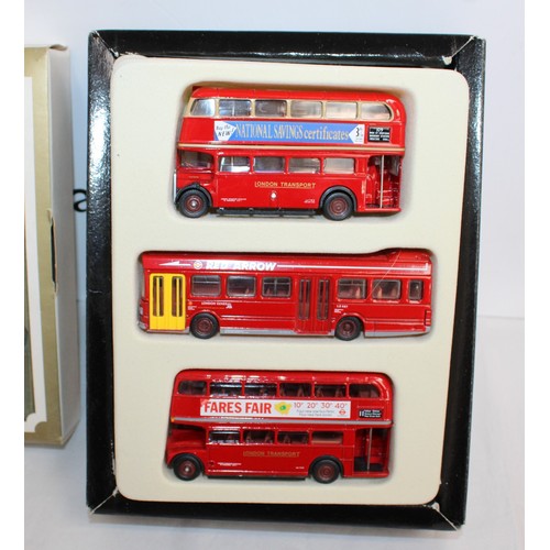 661 - 2 x Boxed Collectable Die Cast Buses Inc-London Transport Three Buses 1950-1960 Collection/London Tr... 