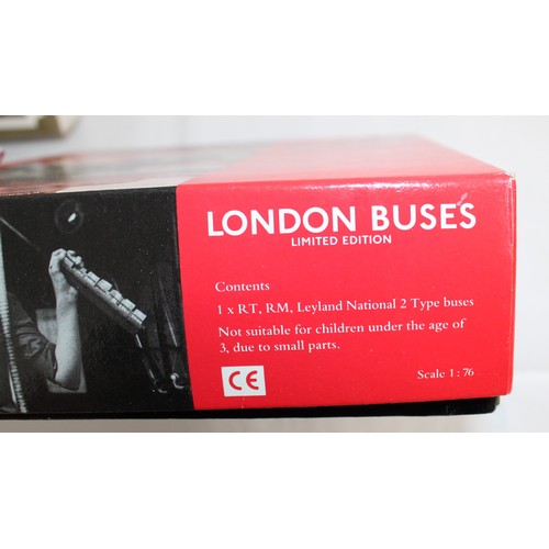 661 - 2 x Boxed Collectable Die Cast Buses Inc-London Transport Three Buses 1950-1960 Collection/London Tr... 