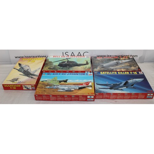 666 - Five ESCI Boxed Military Aircraft Models  - 1:48 & 1:72 Scale