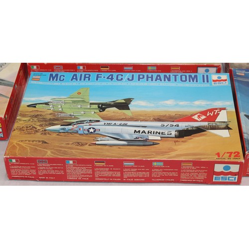 666 - Five ESCI Boxed Military Aircraft Models  - 1:48 & 1:72 Scale