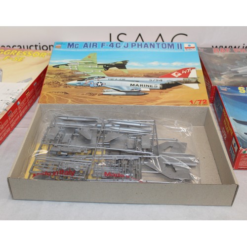 666 - Five ESCI Boxed Military Aircraft Models  - 1:48 & 1:72 Scale