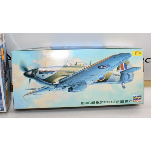 667 - Five Boxed Hasegawa Military Plane Models