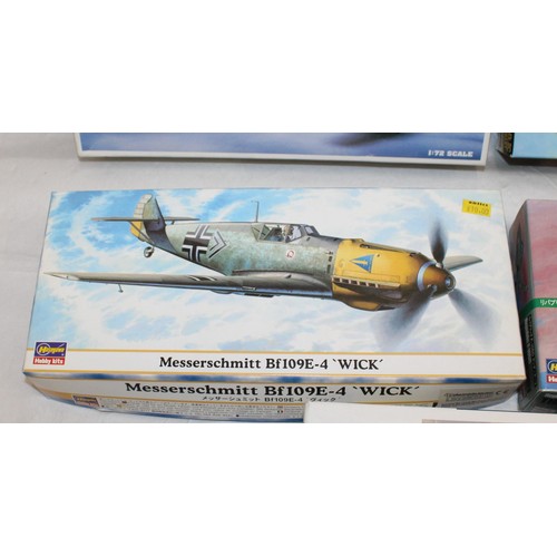 667 - Five Boxed Hasegawa Military Plane Models