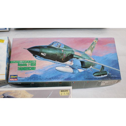 667 - Five Boxed Hasegawa Military Plane Models