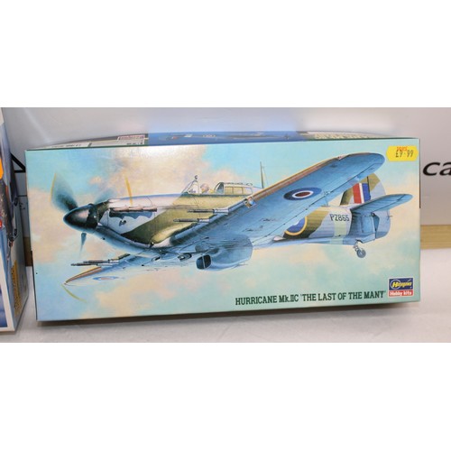 667 - Five Boxed Hasegawa Military Plane Models