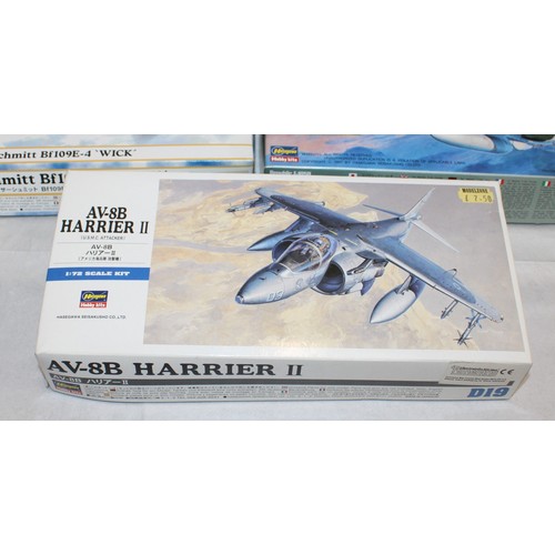 667 - Five Boxed Hasegawa Military Plane Models