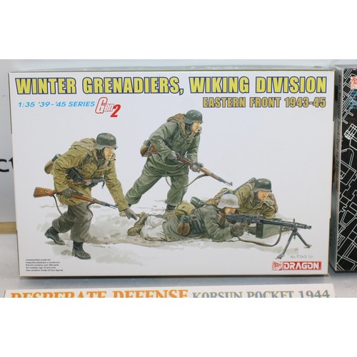 668 - Five Boxes of DRAGON Military Model Figures & Tank