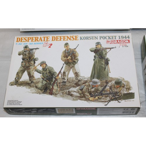 668 - Five Boxes of DRAGON Military Model Figures & Tank