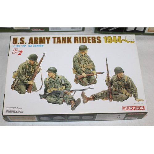 668 - Five Boxes of DRAGON Military Model Figures & Tank