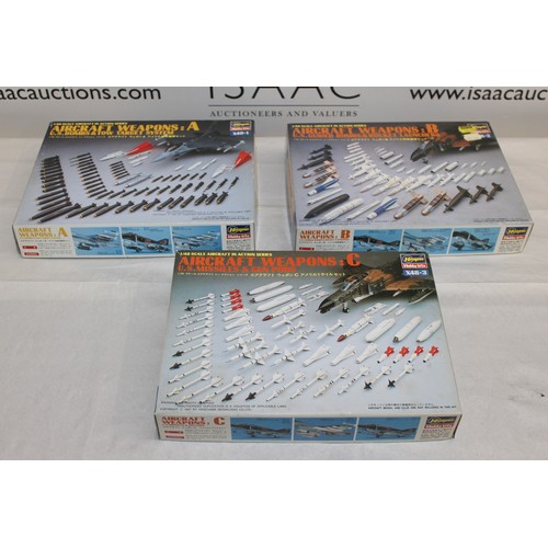 673 - Three Hasegawa Aircraft Weapons Models  - 1:12 Scale