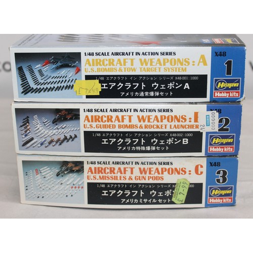 673 - Three Hasegawa Aircraft Weapons Models  - 1:12 Scale