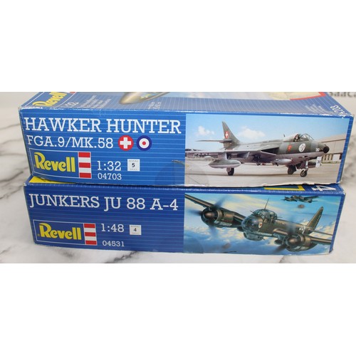 677 - 2 x Boxed REVELL Military Airplane Models