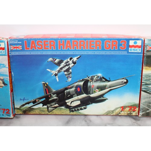 681 - 3 x Boxed ESCI Military Air Craft Model Kits