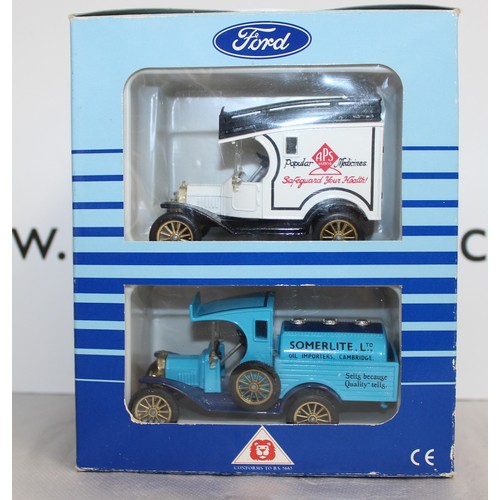 687 - A Set Of 4 Collectable Corgi Ford Cars In One Presentation Box