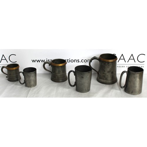 115 - 6 x Metal Tankards
Height Of Tallest 16cm