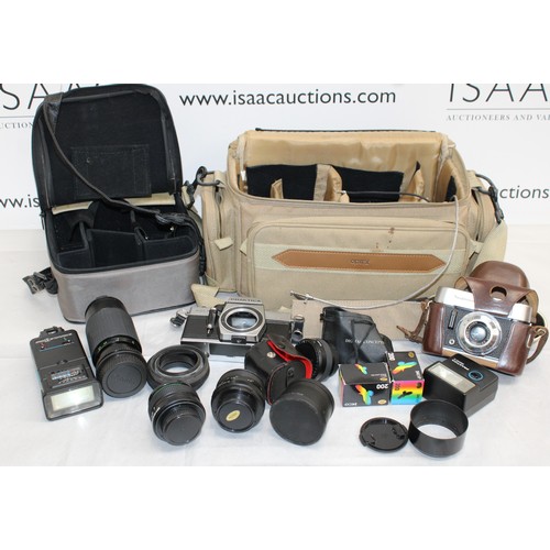 68 - Selection Of Camera/ Lenses/ Cases/Etc All Untested