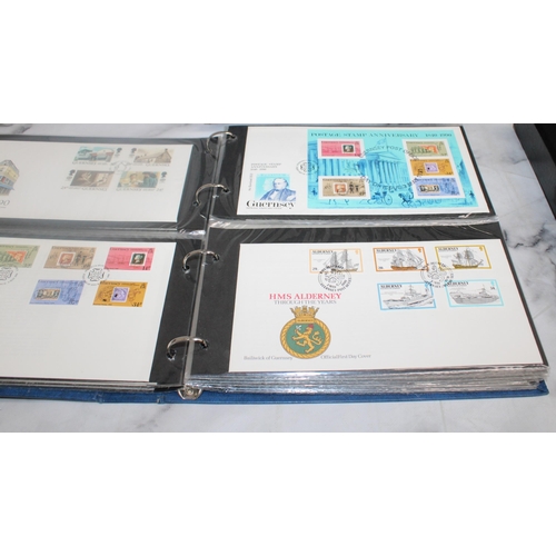 33 - Two Folders Containing Quantity Of First Day Covers & Some Franked & Unfranked Stamps