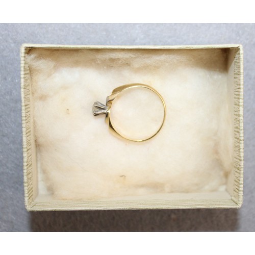 539 - Stamped 18ct Gold Ring Total Weight-2.75g Size-N In A Box