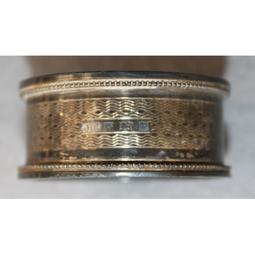 477 - Hallmarked Silver Napkin Ring Engraved D.C