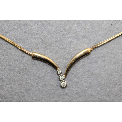 548 - Stamped 375 Gold Necklace Total Weight-3.58g