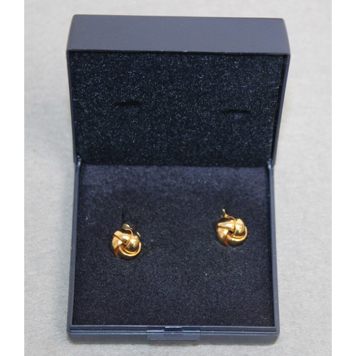 549 - Stamped 375 Gold Earrings (Only One Back)Total Weight 1.62g In A Book