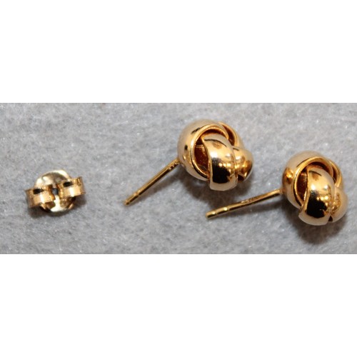 549 - Stamped 375 Gold Earrings (Only One Back)Total Weight 1.62g In A Book