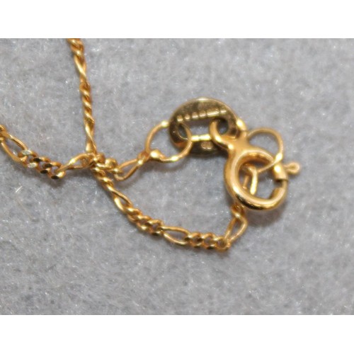 555 - Stamped 375 Gold Necklace Total Weight-3.58g(Broken As Shown In Pictures)