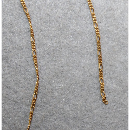 555 - Stamped 375 Gold Necklace Total Weight-3.58g(Broken As Shown In Pictures)