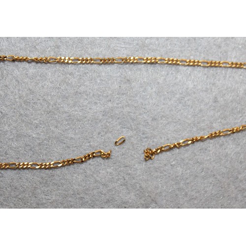 555 - Stamped 375 Gold Necklace Total Weight-3.58g(Broken As Shown In Pictures)