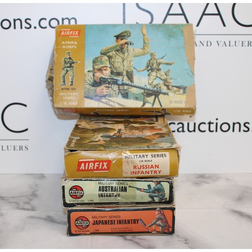 704 - 4 x Boxes Of Korps/Infantry Airfix Models