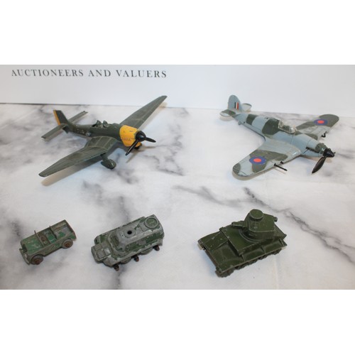 707 - A Quantity Of Collectable Dinky Etc Play Worn Military Vehicles Die-cast/Others In Various Condition... 