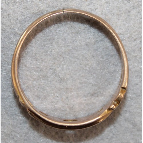 557 - Stamped 375 Gold Ring Size N Missing Stone Total Weight-2.49g