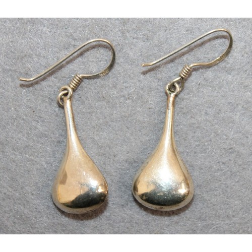 479 - Stamped 925 Silver Drop Earrings