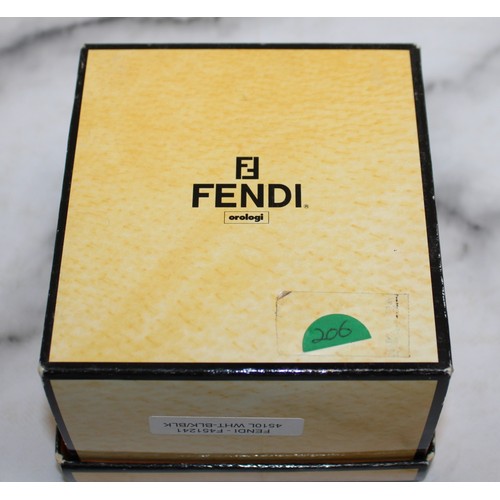 127 - Boxed FENDI Orologi Watch F451241 4510L WHT/BLK (Untested) Boxed FENDI Telephone Book