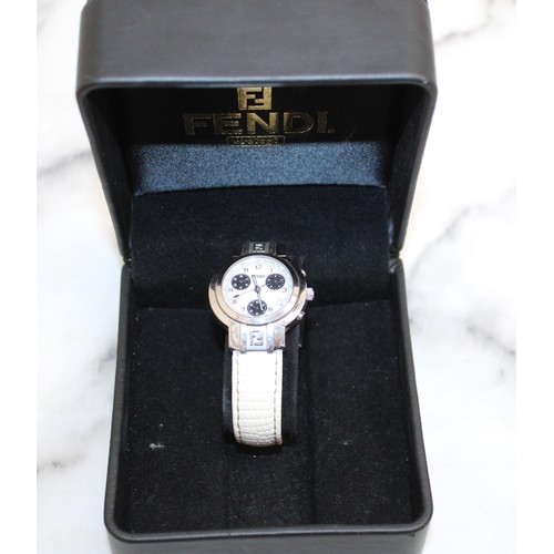 127 - Boxed FENDI Orologi Watch F451241 4510L WHT/BLK (Untested) Boxed FENDI Telephone Book