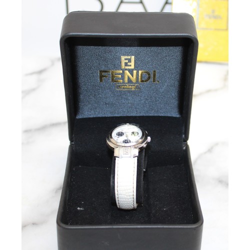 127 - Boxed FENDI Orologi Watch F451241 4510L WHT/BLK (Untested) Boxed FENDI Telephone Book