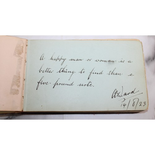 128 - Autographs Book Inscription Dated 1916 Containing Poems/Verses/Pictures Etc