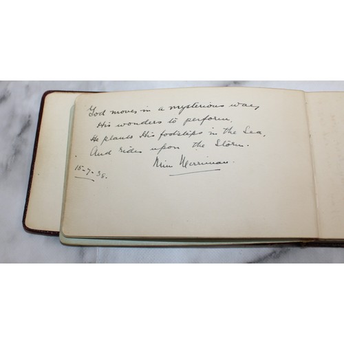 128 - Autographs Book Inscription Dated 1916 Containing Poems/Verses/Pictures Etc