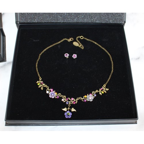 430 - 3 x Boxed Michal Negrin Jewellery Items Inc- Necklace/Ring/Earring & Necklace Set