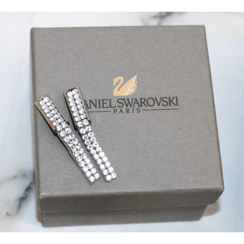 433 - 3 x Boxed Daniel Swarovski Crystal Jewellery Set Inc- Bracelet, Necklace & Earrings