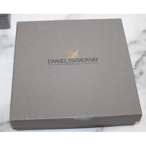 433 - 3 x Boxed Daniel Swarovski Crystal Jewellery Set Inc- Bracelet, Necklace & Earrings