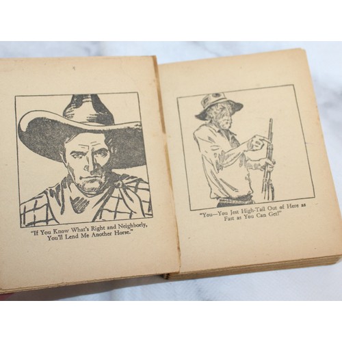 52 - Two Vintage US Story Books - The G-Man on  Lightning Island and Tom Mix in the Riding Avenger C1936...