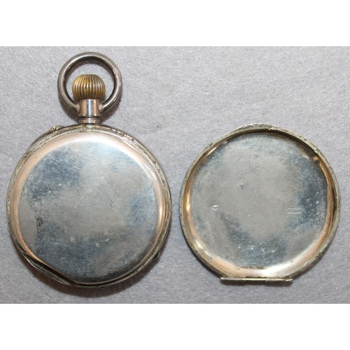 487 - Stamped 800 Silver Pocket Watch Untested