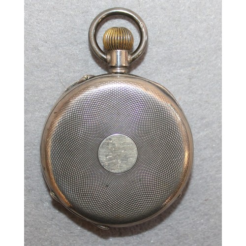 487 - Stamped 800 Silver Pocket Watch Untested