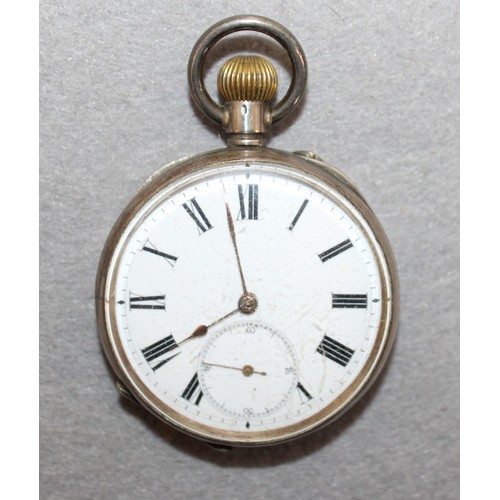 487 - Stamped 800 Silver Pocket Watch Untested