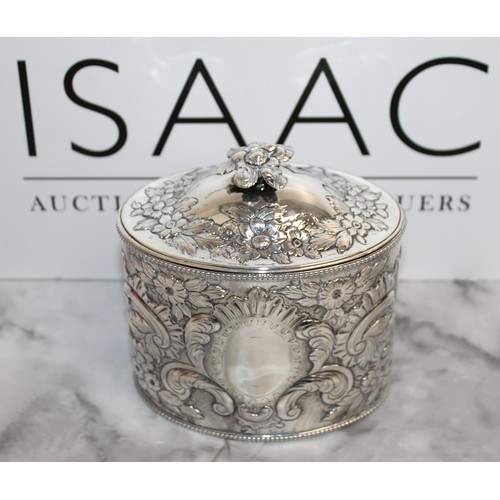 488 - Walter Brind 1782 London Hallmarked Tea Caddy - Weight 353 gms
Height-13cm